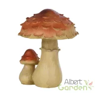   Őzlábgomba polyresin szobor, L, kültéri és beltéri dekorációs kiegészítő