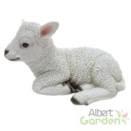   Fekvő bárány polyresin szobor, kültéri és beltéri dekorációs kiegészítő