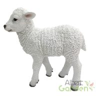   Álló bárány polyresin szobor, M, kültéri és beltéri dekorációs kiegészítő