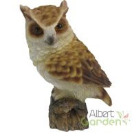   Leszúrható erdei fülesbagoly polyresin szobor, kültéri és beltéri dekorációs kiegészítő