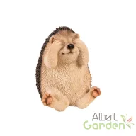   Szemét eltakaró, nem lát, süni polyresin szobor, B típus, kültéri és beltéri dekorációs kiegészítő