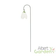 Cserépbe szúrható polyresin virág dekoráció, fehér