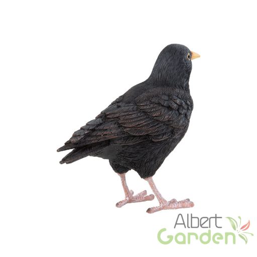 Feketerigó polyresin szobor, kültéri és beltéri dekorációs kiegészítő