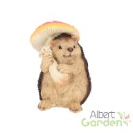   Légyölő galóca sünivel polyresin szobor, dekoráció, 11 x 10,5 x 15 cm