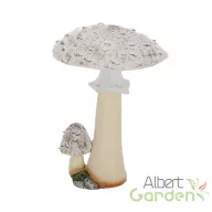 Őzlábgomba polyresin szobor, dekráció, 9 x 9 x 13 cm