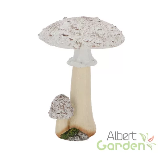 Őzlábgomba polyresin szobor, dekráció, 9 x 9 x 13 cm