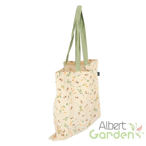 Méhecske mintás pamut bevásárló táska, hosszú füllel