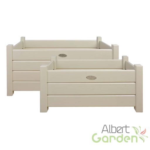 Fa virágláda, fehér, 59 x 30 cm