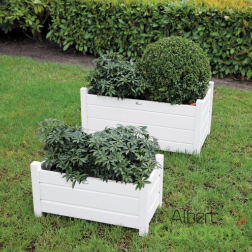 Fa virágláda, fehér, 59 x 30 cm