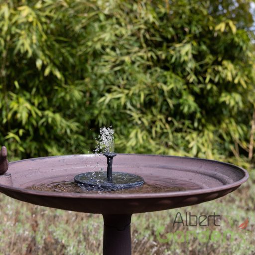 Madáritatókba helyezhető szoláros szökőkút, 16 cm átmérőjű