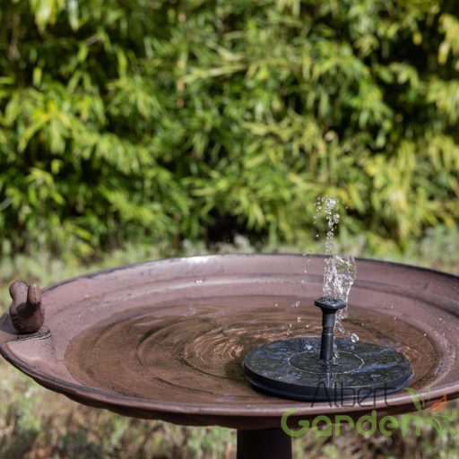 Madáritatókba helyezhető szoláros szökőkút, 16 cm átmérőjű