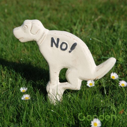 Leszúrható öntöttvas tábla, fehér, 33 cm