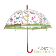 Átlátszó gyerek esernyő, pillangó mintával