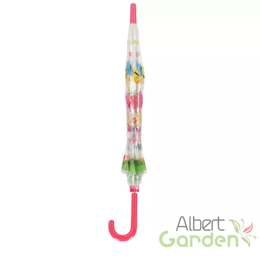 Átlátszó gyerek esernyő, pillangó mintával