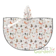 Átlátszó gyerek poncsó, erdei állatok mintával