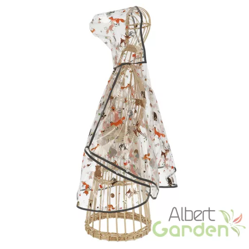 Átlátszó gyerek poncsó, erdei állatok mintával