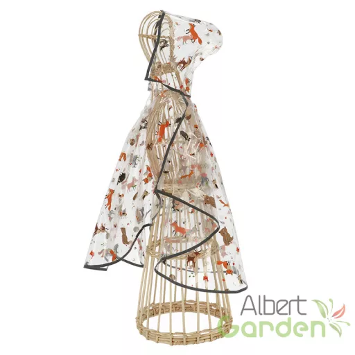 Átlátszó gyerek poncsó, erdei állatok mintával