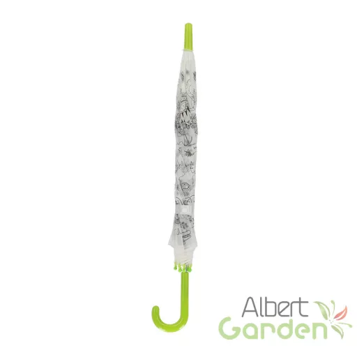 Kifesthető vadon élő állatos gyerek esernyő, filctollakkal