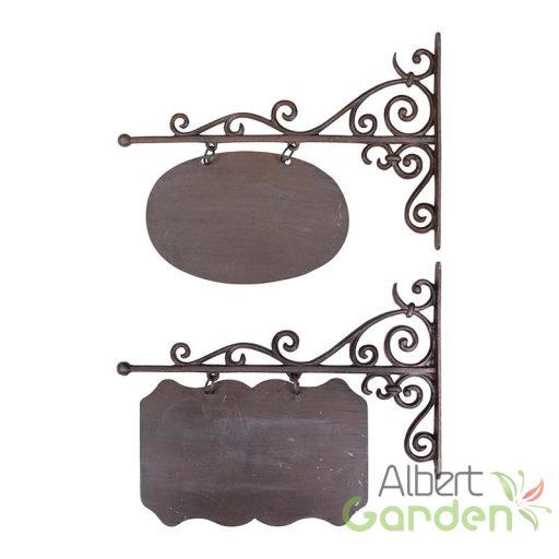 Feliratozható öntöttvas cégér, jelölő tábla, ovális