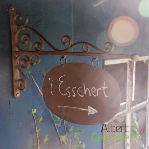 Feliratozható öntöttvas cégér, jelölő tábla, ovális