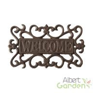 Öntöttvas fali tábla Welcome felirattal, 21, 5 cm
