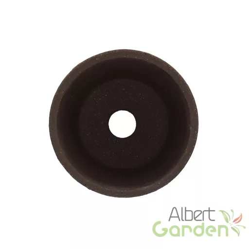 Terrakotta virágcserép, sötétbarna, 9 cm átmérőjű