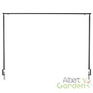   Asztalra szerelhető állítható dekorációs állvány, fekete, 117-211 cm