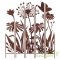 Rusztikus stílusú lézervágott fém növényfuttató, virág mintás, 170 cm, 5 db-os szett
