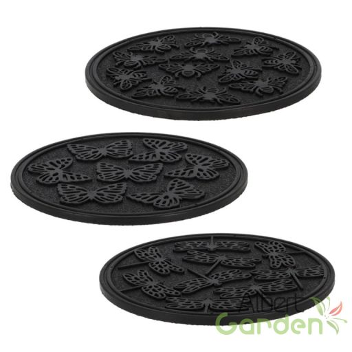 Újrahasznosított gumiból készült lépőkő, pillangós