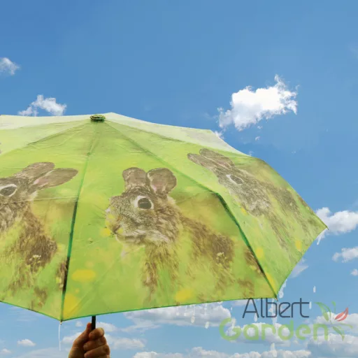 Összecsukható nyuszis esernyő, 100 cm átmérőjű