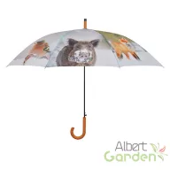 Téli állatos esernyő, 120 cm átmérőjű