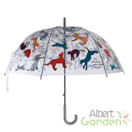   Kutya és macska mintás átlátszó esernyő,  83 cm átmérőjű