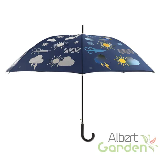 Esőre színváltós felhő mintás esernyő, 116,5 cm átmérőjű