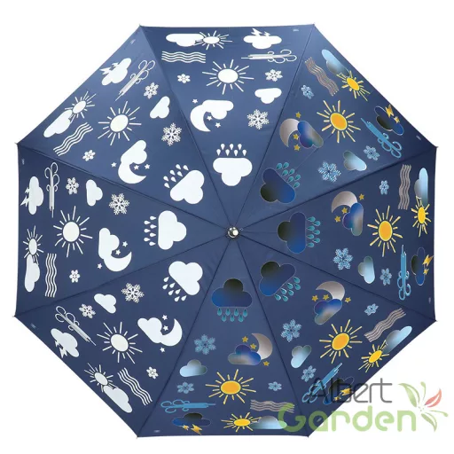 Esőre színváltós felhő mintás esernyő, 116,5 cm átmérőjű