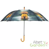 Kutyák esőkabátban mintás esernyő, 120 cm átmérőjű