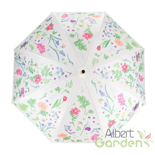 Színes virág mintás esernyő, 120 cm átmérőjű