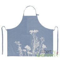 Mezei virág mintás kerti kötény, kék