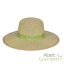 Színes szalagos szalmakalap, zöld, 39 cm átmérőjű