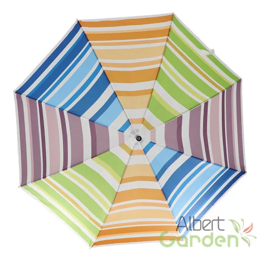Színes csíkos esernyő, 120 cm átmérőjű