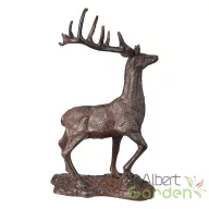 Öntöttvas szarvas szobor, 33 cm