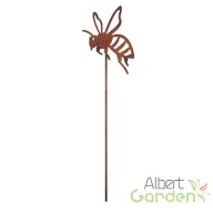   Rusztikus lézervágott leszúrható méhecske sziluett, kültéri és beltéri dekorációs kiegészítő, 37 cm