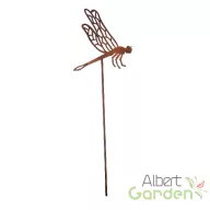   Rusztikus lézervágott leszúrható szitakötő sziluett, kültéri és beltéri dekorációs kiegészítő, 37 cm